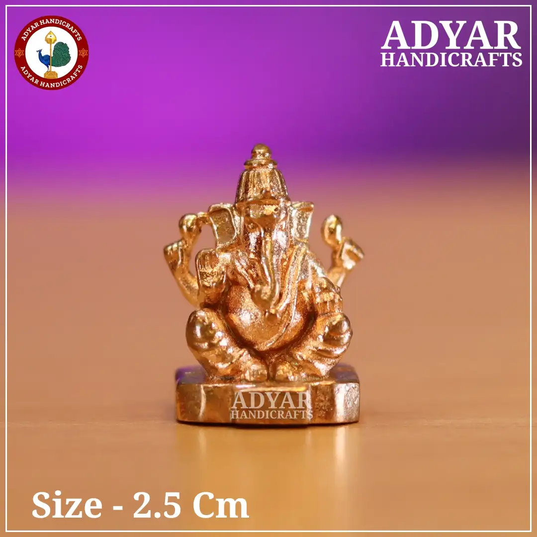 1 Inch Miniature Vinayagar Panchalogam Idol - secondary