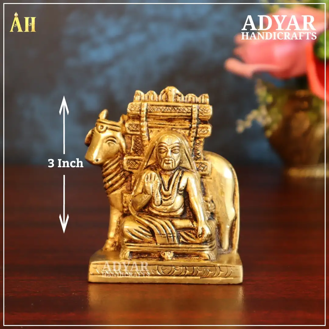 3 Inch Brass Raghavendra Swamy Idol