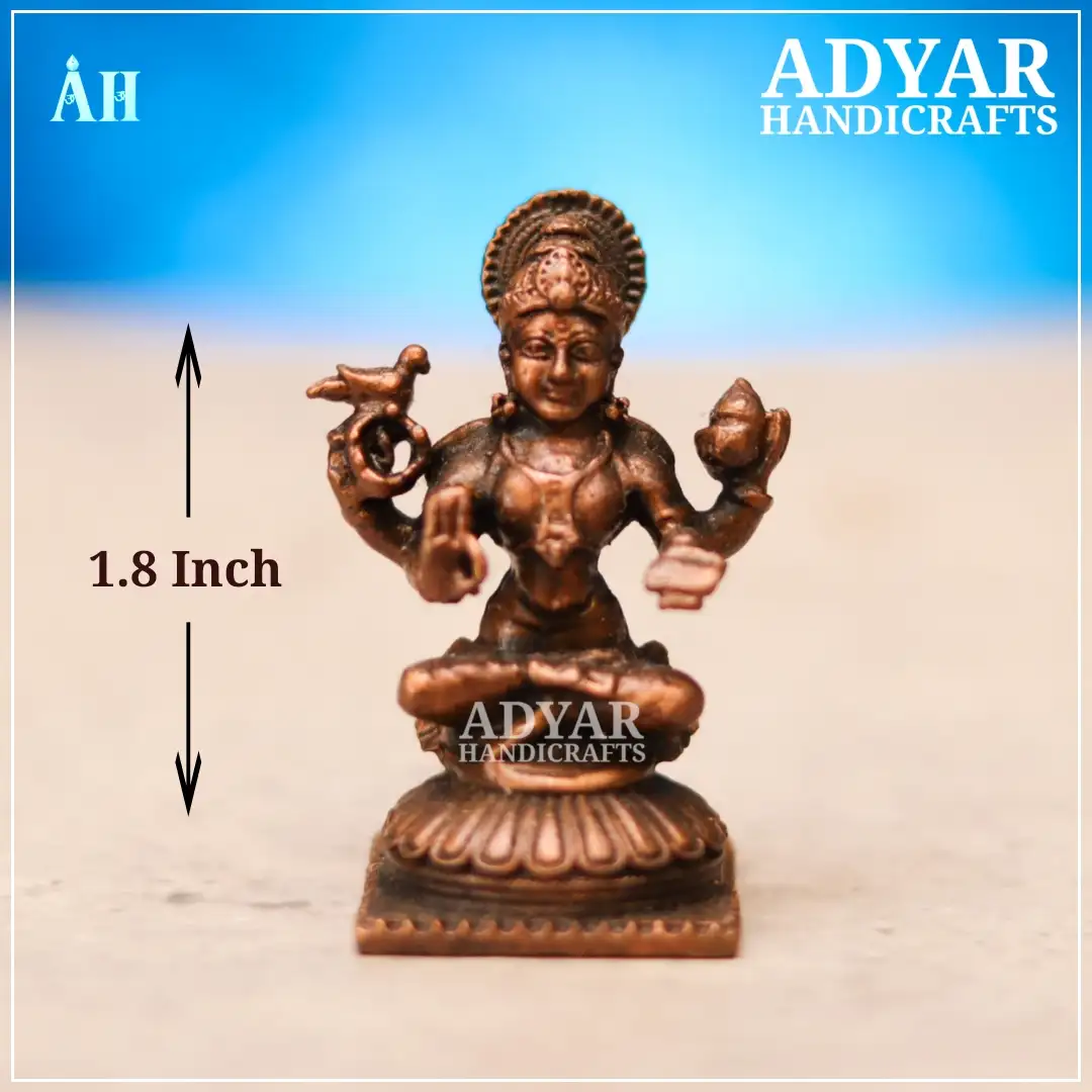 1.8 Inch Shri Sharadha Devi Copper idolAdyar Handicrafts