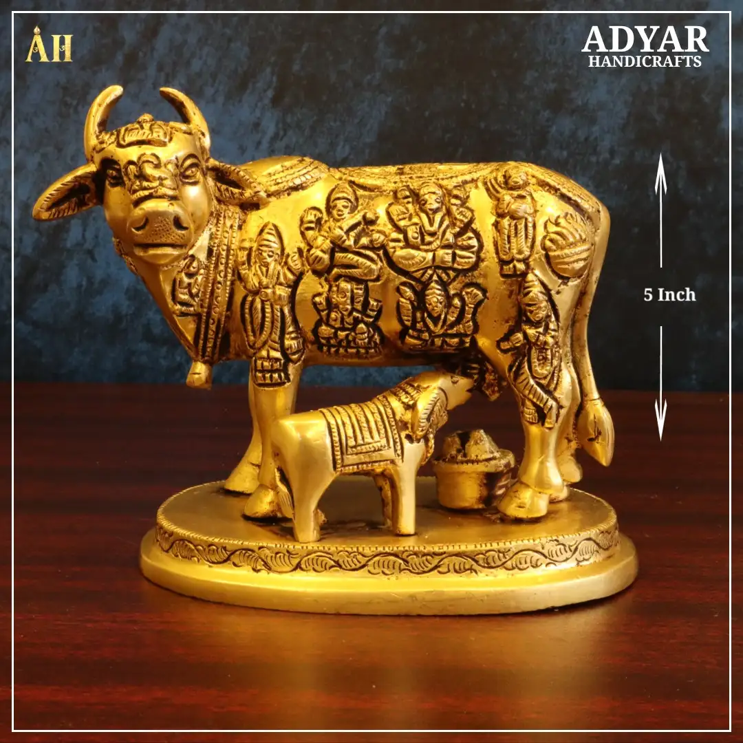 5 inch komadha brass statue