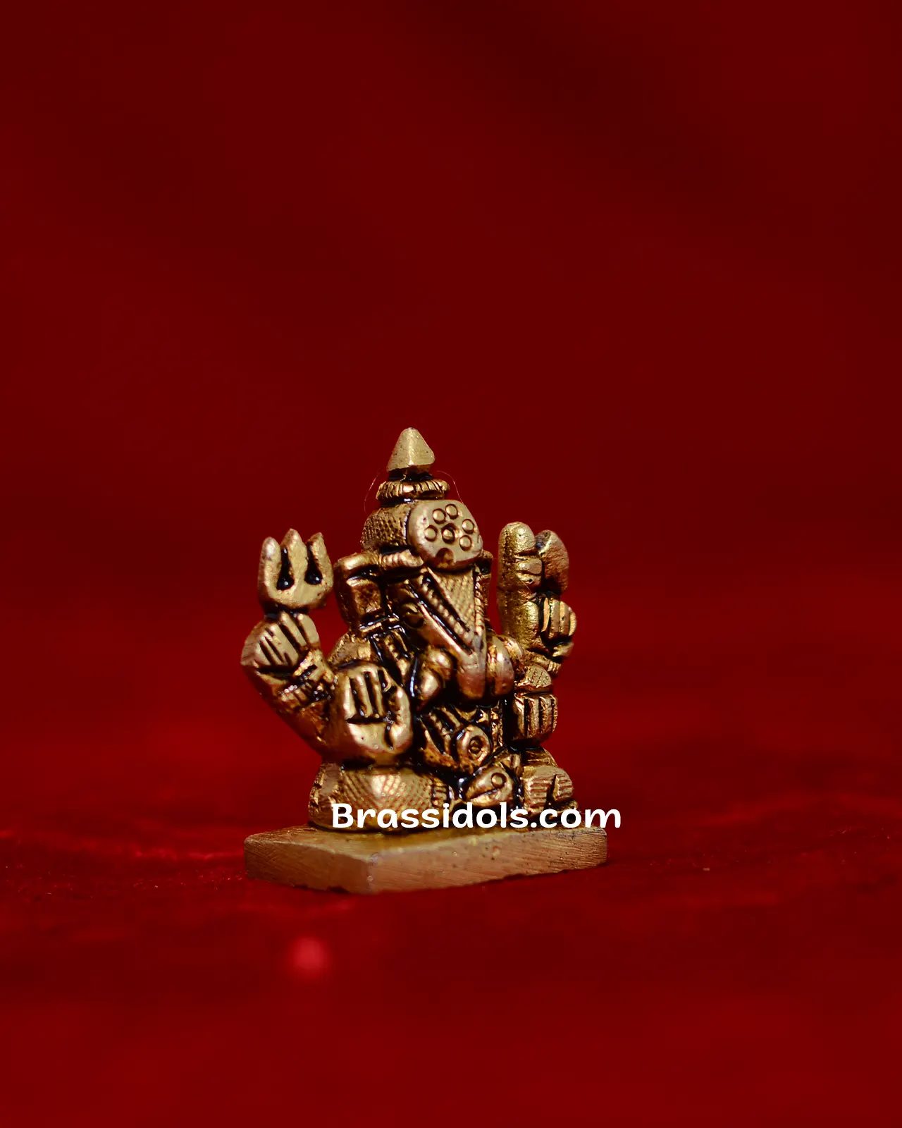 Brass Dagdu Ganesha idol - 1.5 inches - secondary