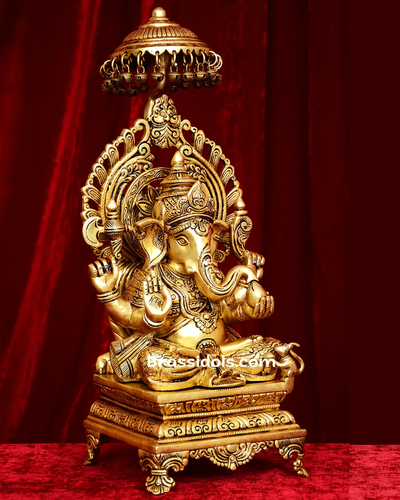 Frame Thiruvachi with umbrella Ganesha - 20 inches - secondary