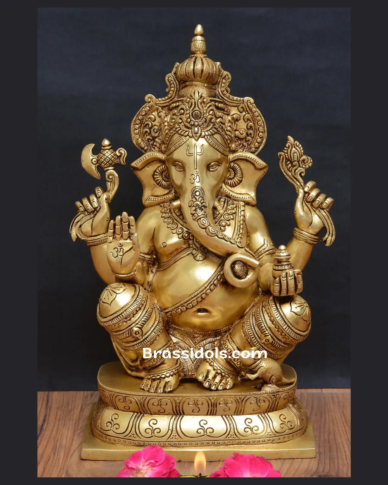 Brass Ganesha idol- 15 inches