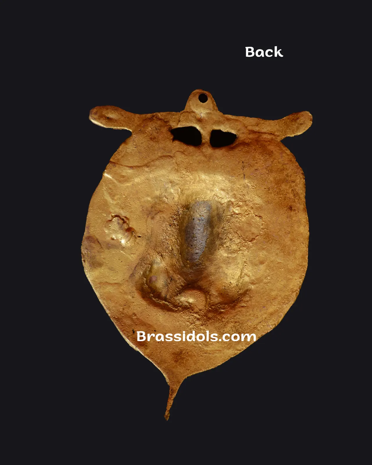 Brass Wall Mounted Leaf Ganesh - 5 inches - secondary