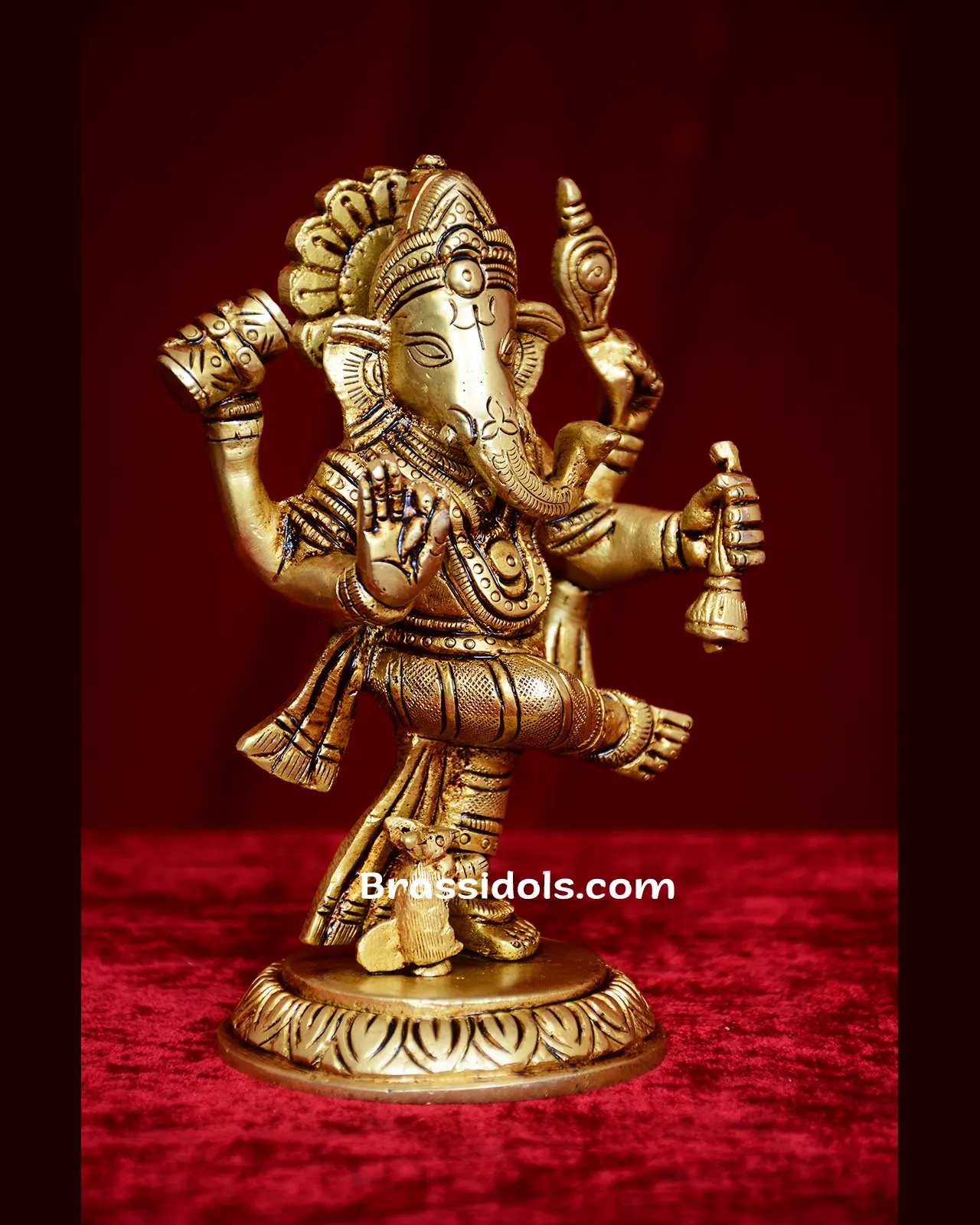 Brass Dancing Ganesh idol - 6 inches - secondary