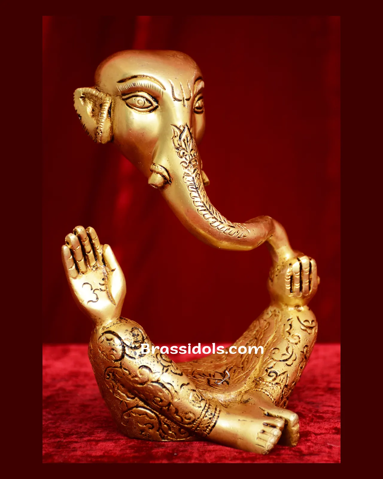 Brass Modern ganesha idol - 7.5 inches - secondary