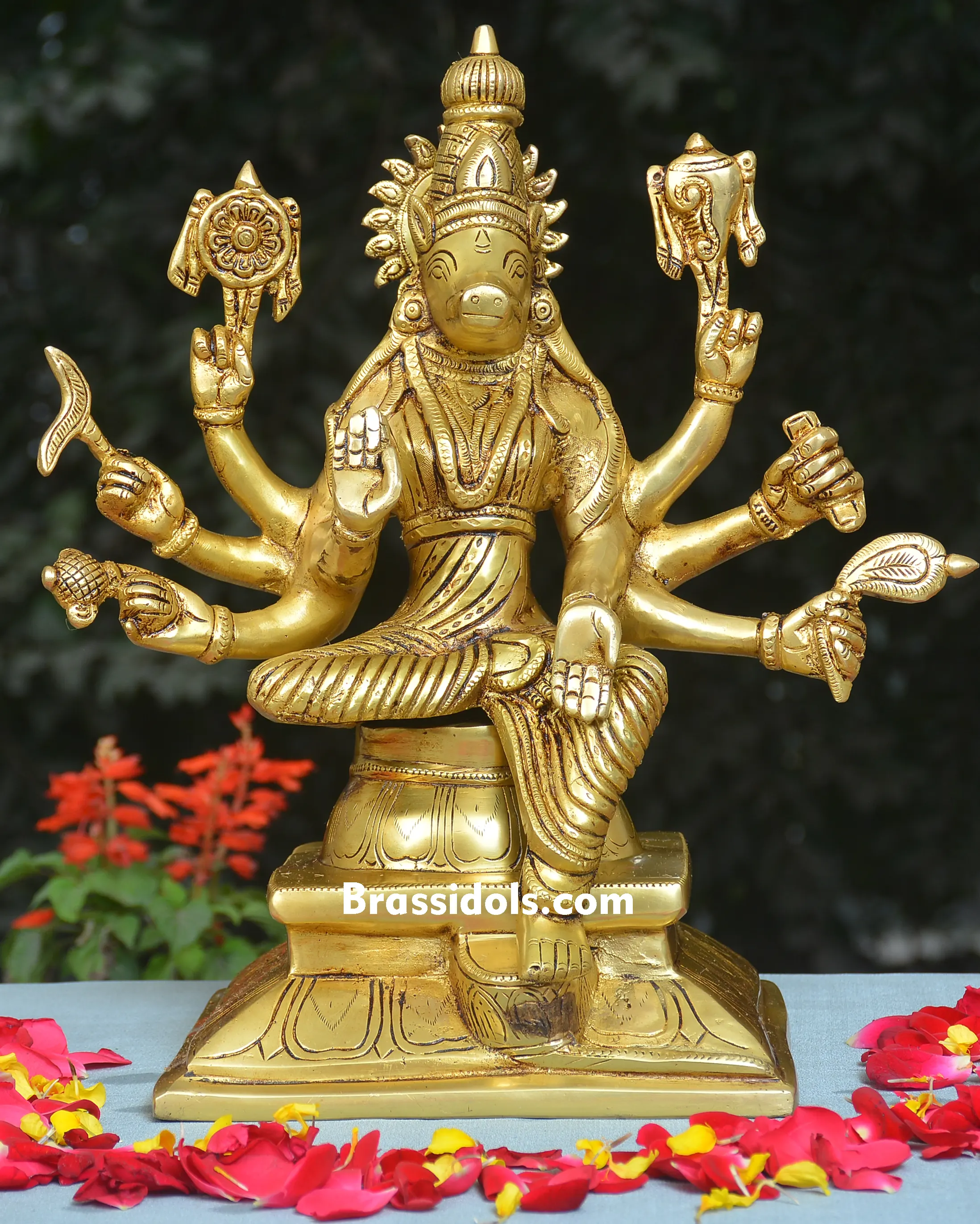 BRASS SQUARE CHOKI VARAHI