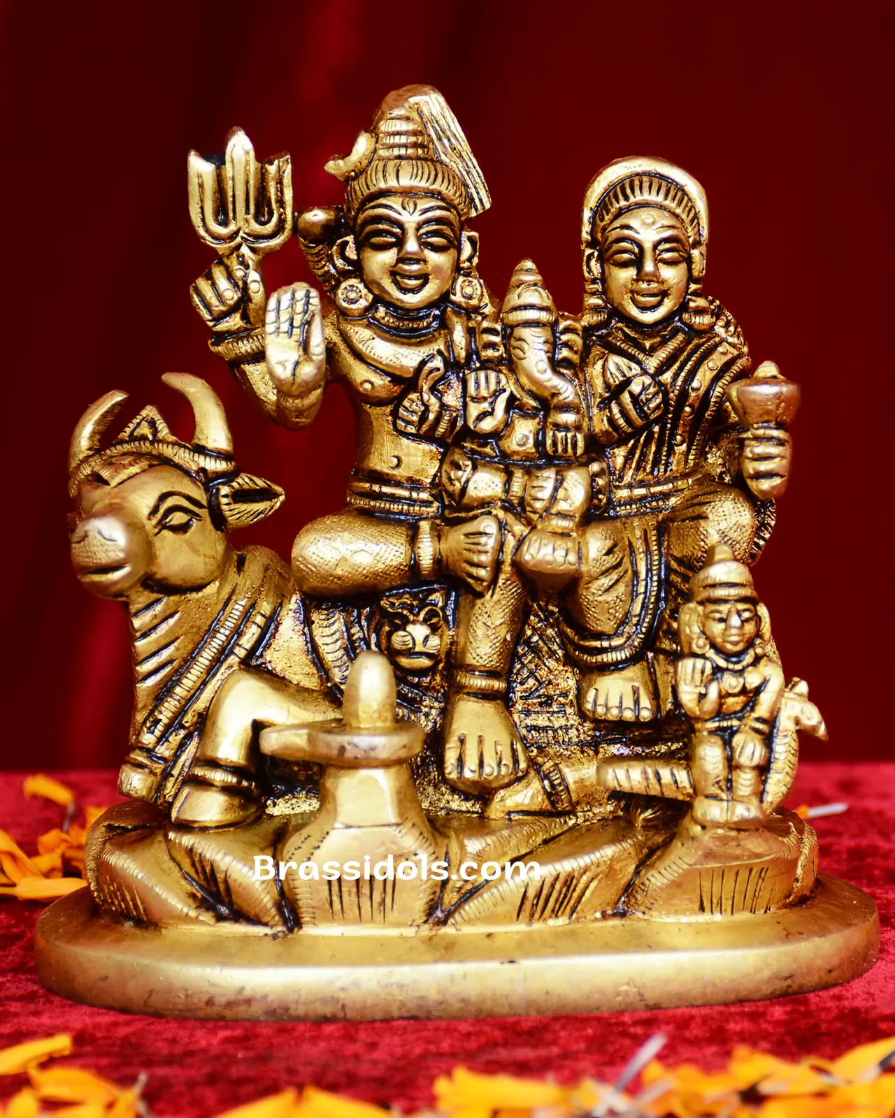 Nandi Shiva Family Oval Base