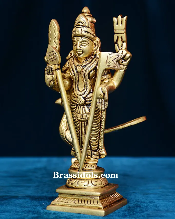 Exquisite Vel Kodi Murugan with Mayil Brass Idol - secondary