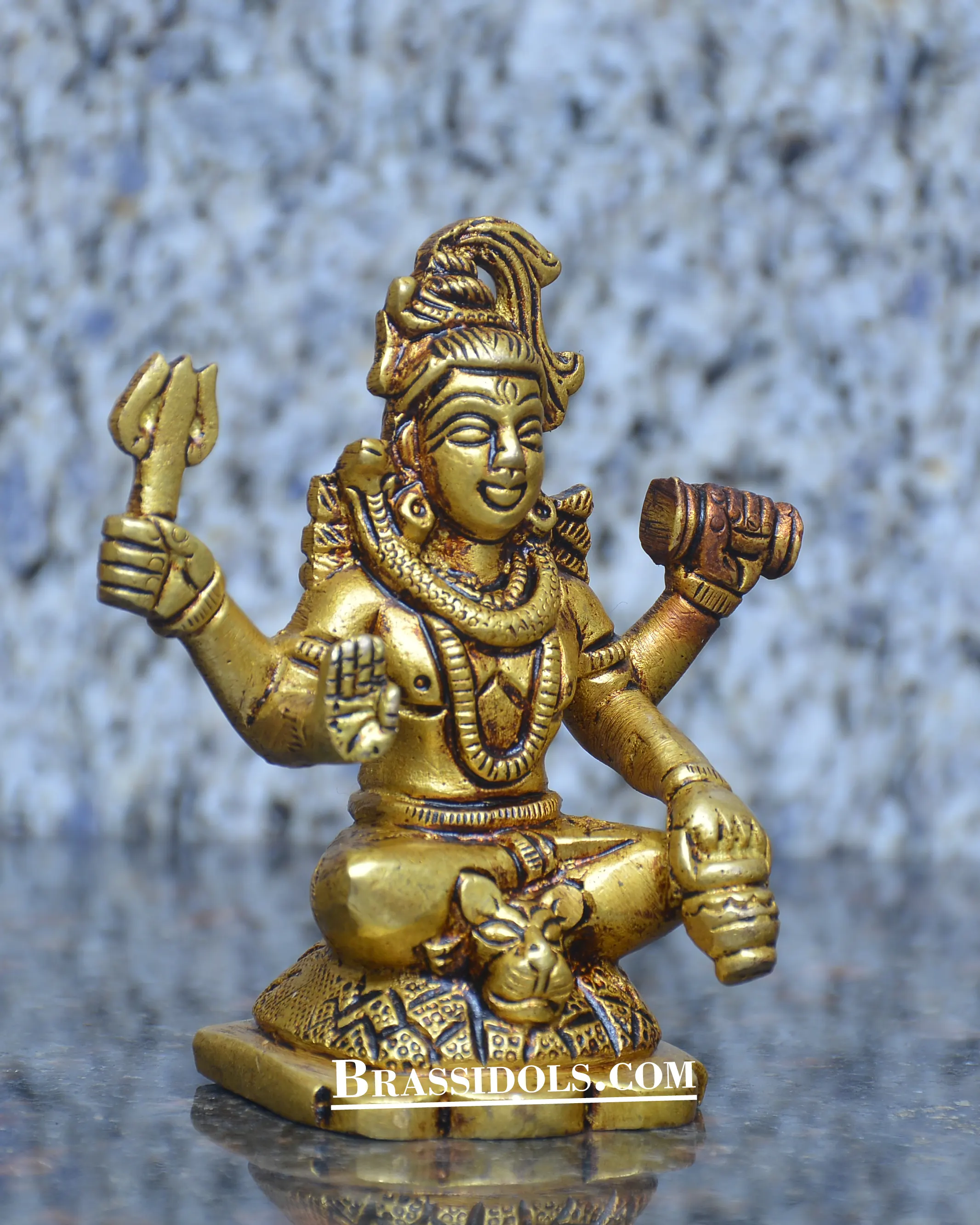 Brass Sitting Shiva 3.5 inch - secondary