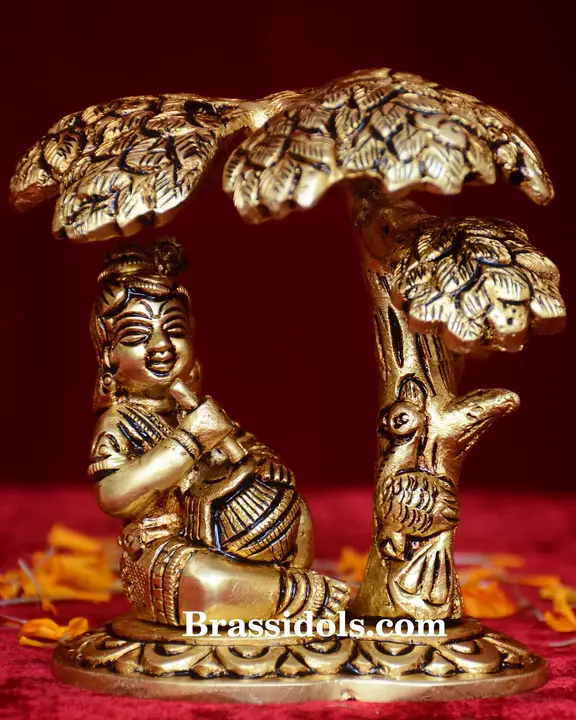 Butter Pot Krishna with Flute