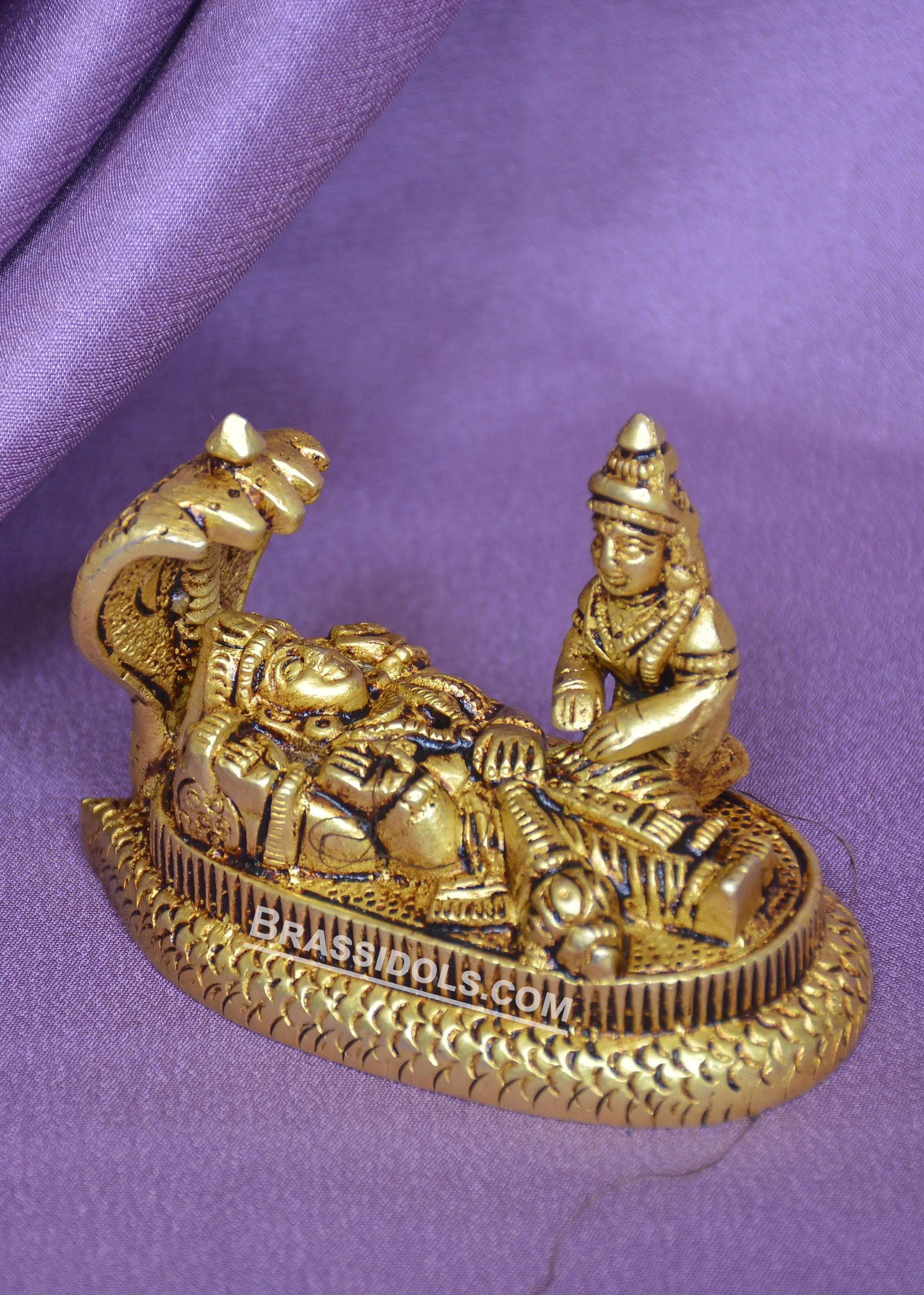 Brass Laxmi Vishnu Saiya 2 Inch