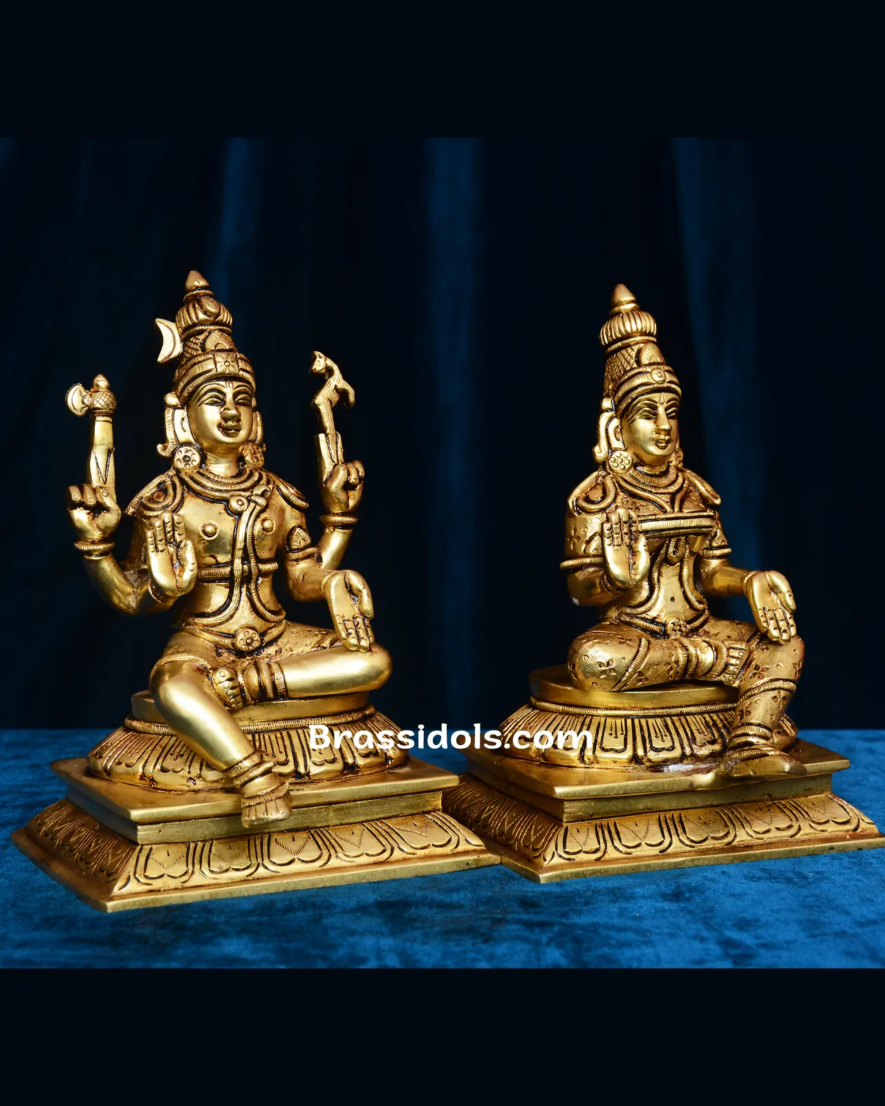 Sitting Shiva Parvati With Square Base - secondary