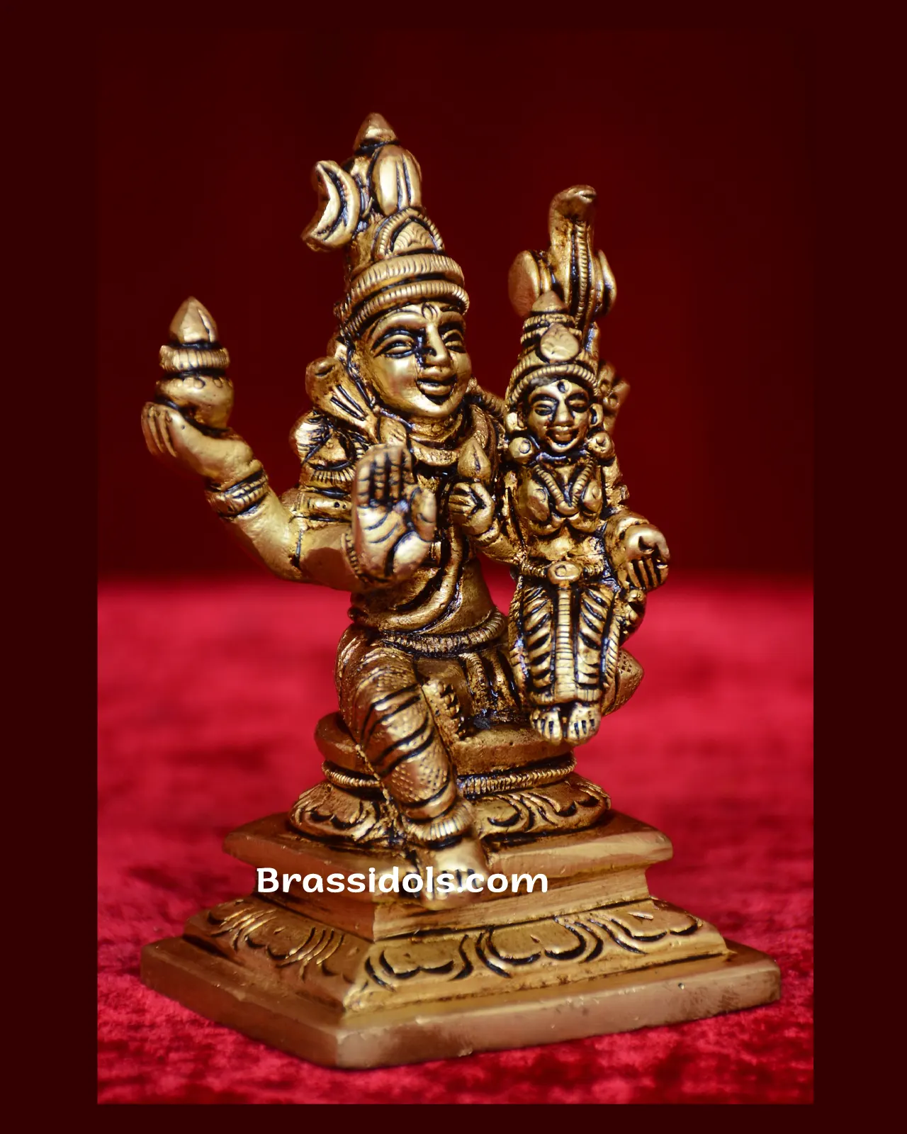 Shiva Parvati with Base - secondary