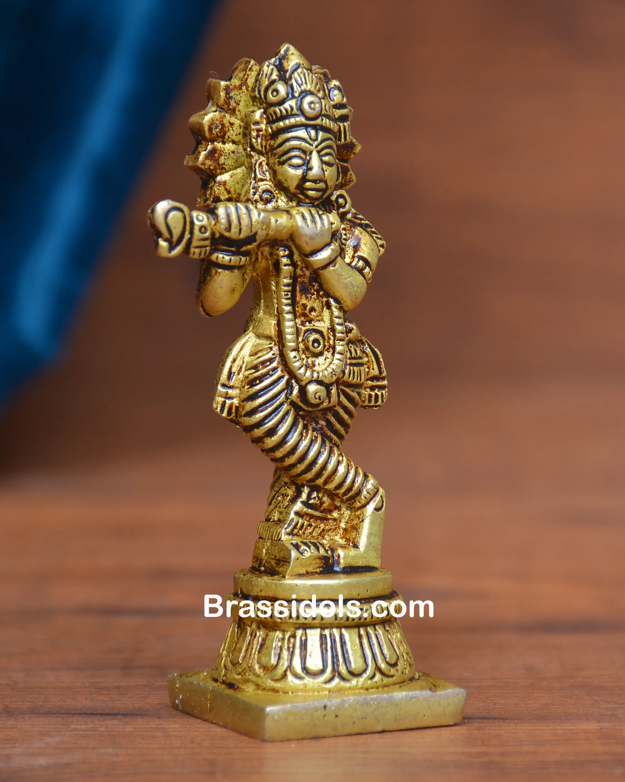 BRASS STANDING KRISHNA - secondary