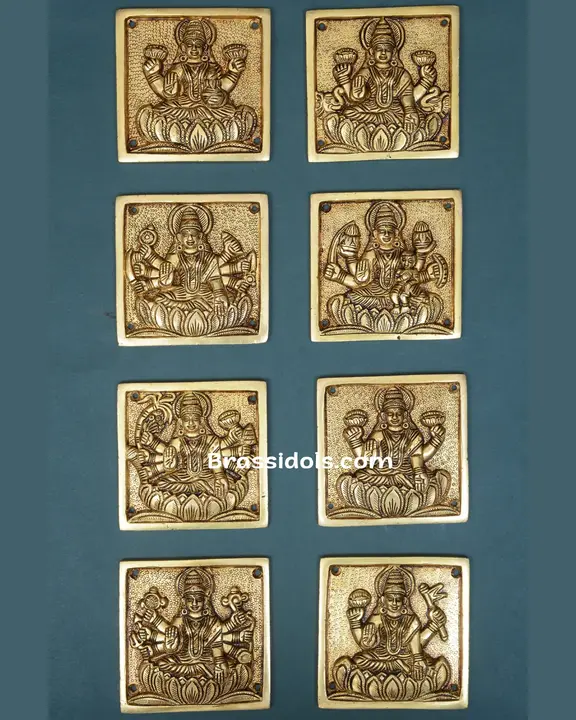 Brass Ast Laxmi Plate