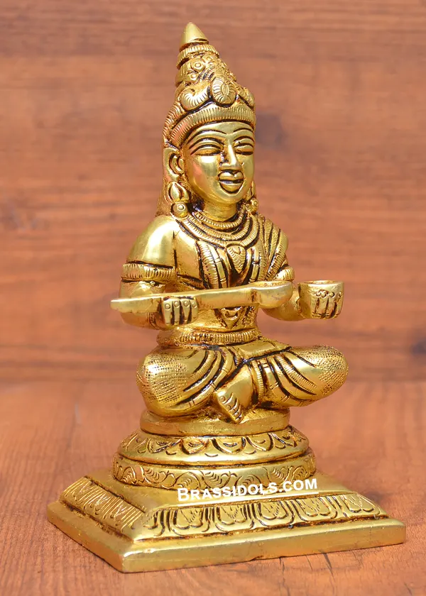 Brass Sitting Annapurna Idol 6 inch - secondary