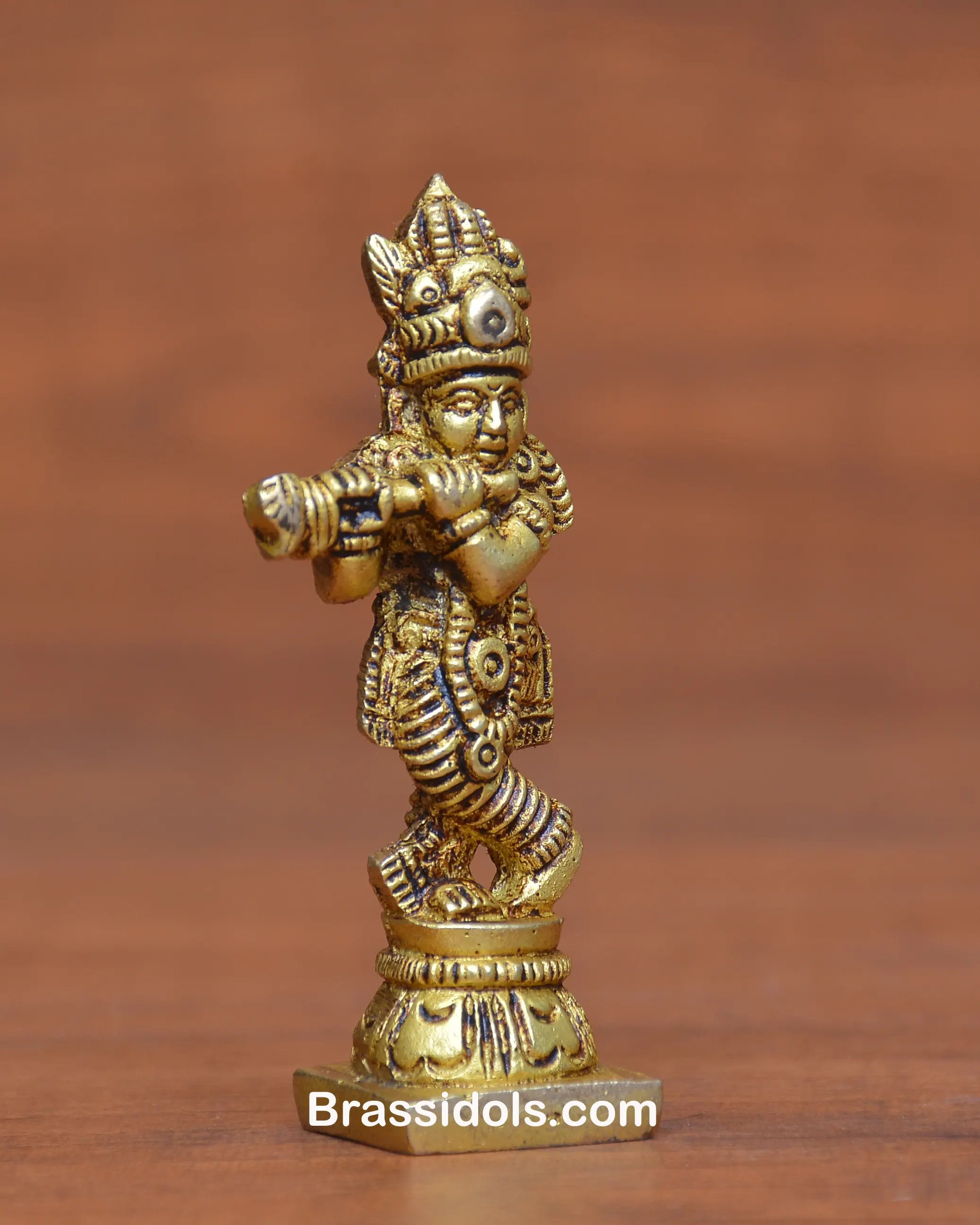 BRASS STANDING KRISHNA - secondary