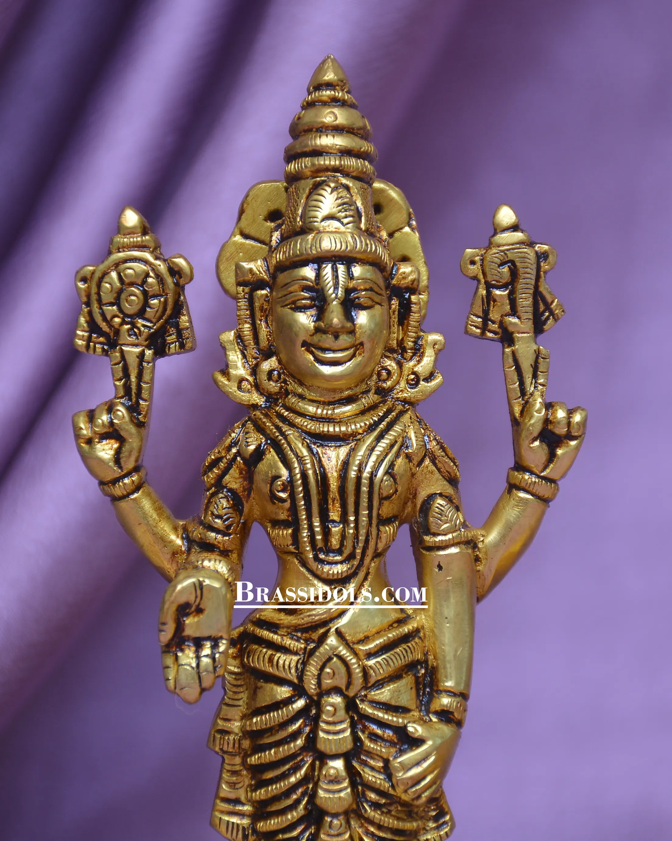 Standing Round Base Tirupati Balaji 6 Inch - secondary