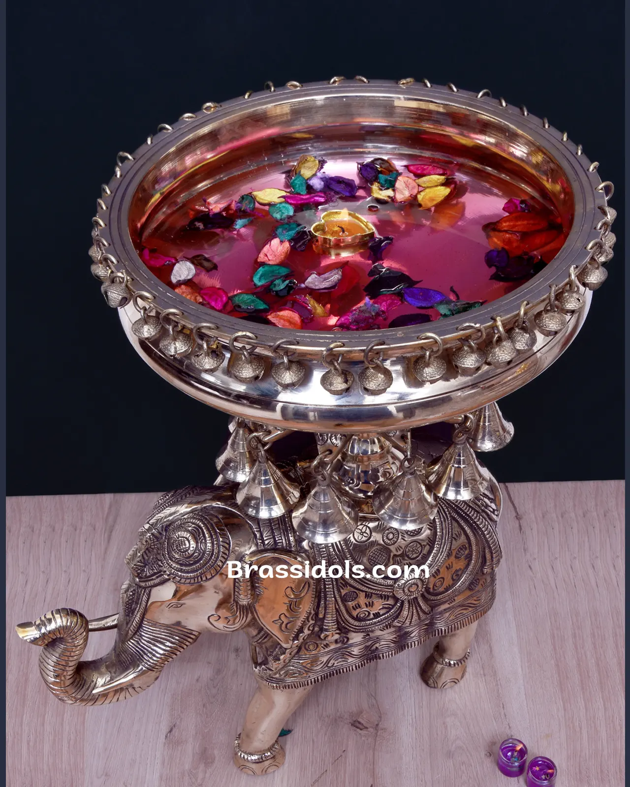 Brass Elephant Urli - secondary