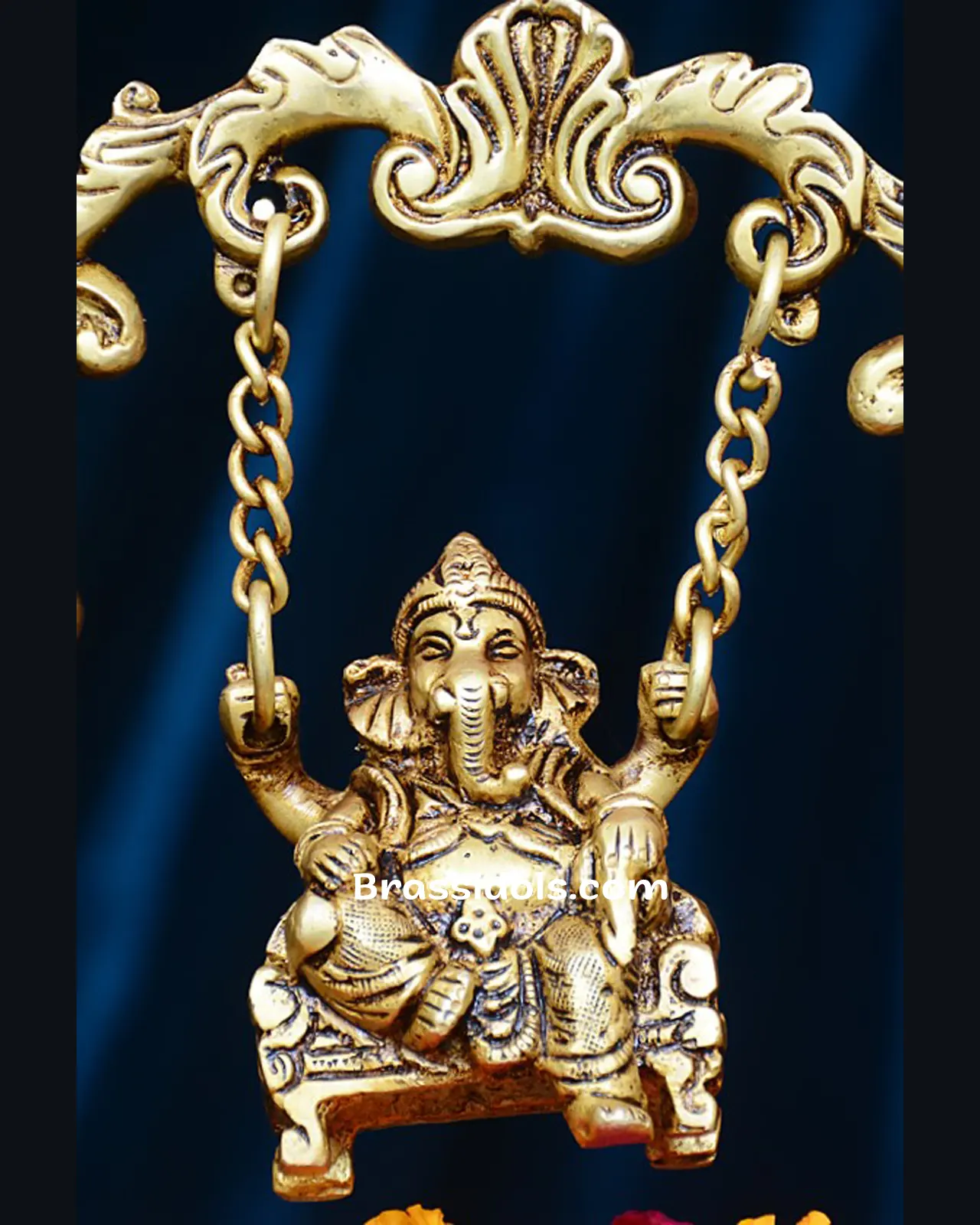 Brass Elephant Ganesh Urli