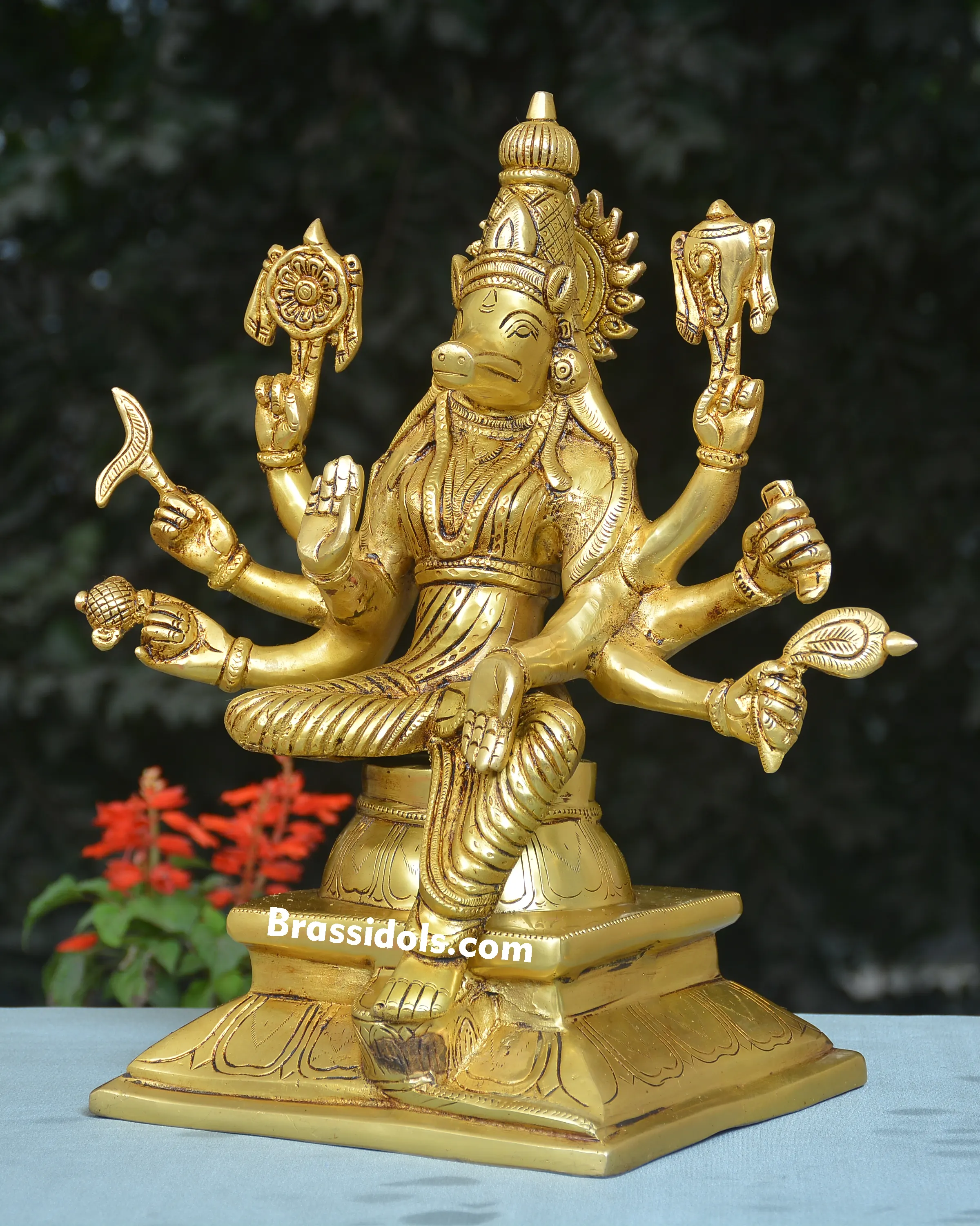 BRASS SQUARE CHOKI VARAHI - secondary