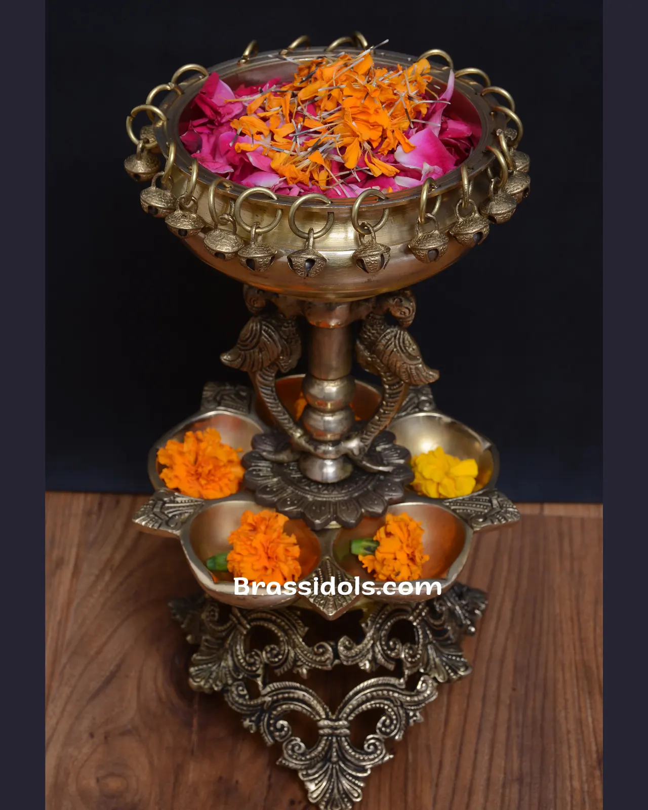 Brass Deepak Standing Urli