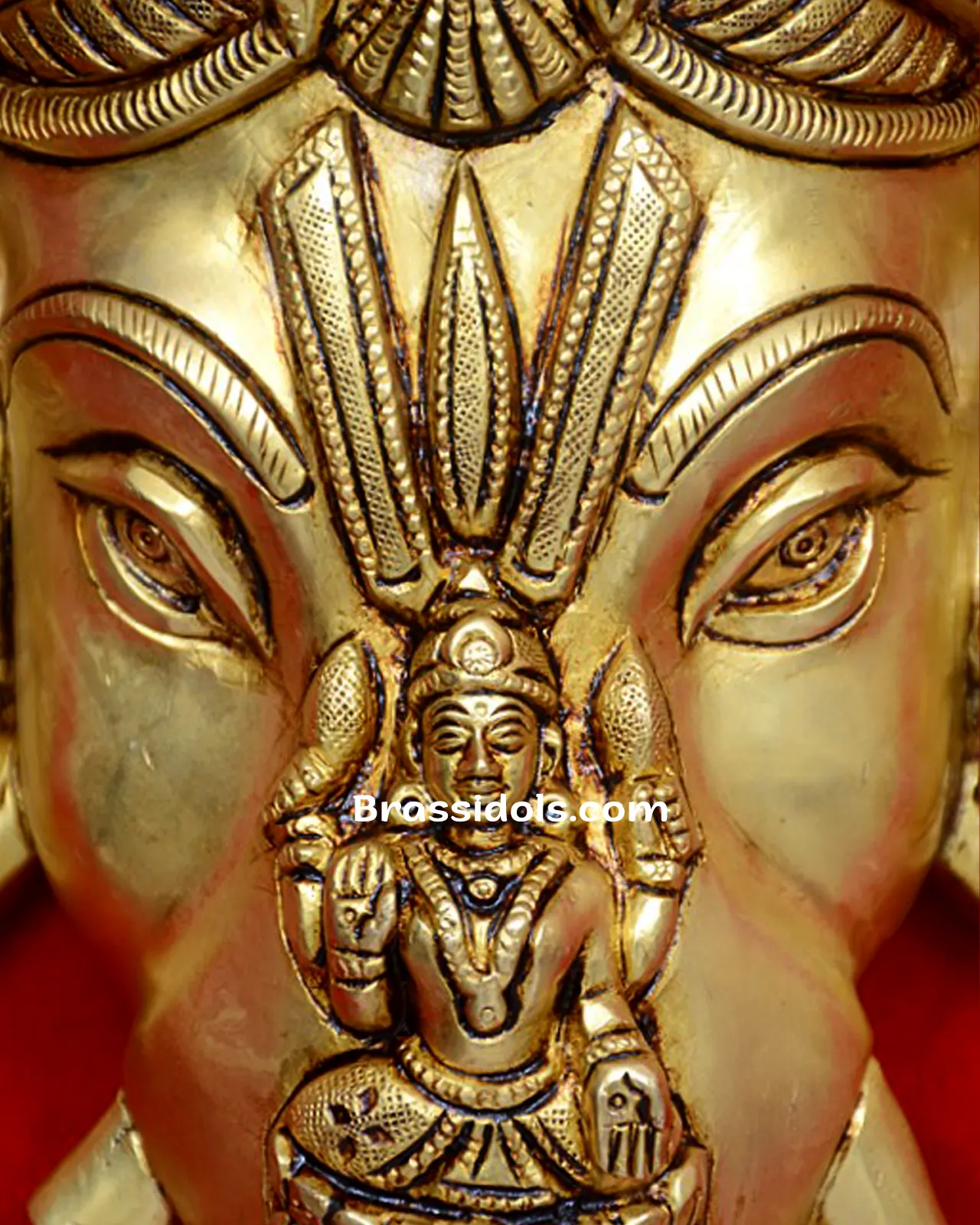 Ganesh Head with Devi and shank Chakra - secondary