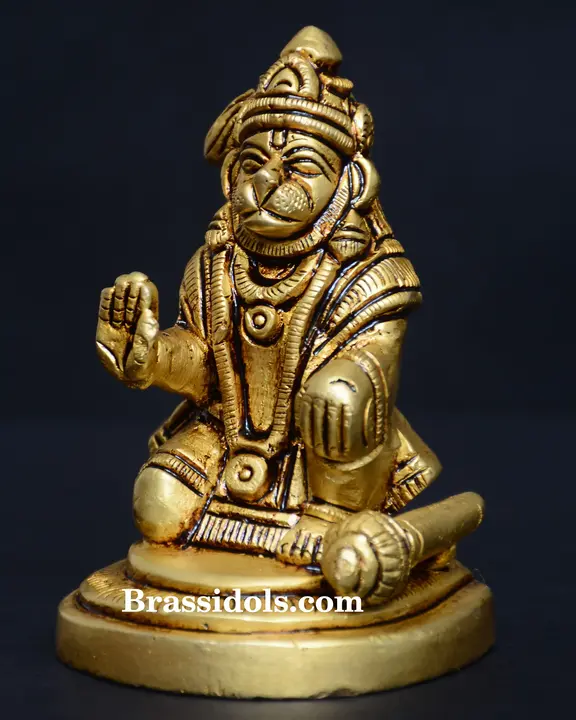 Sitting Hanuman With Round Base - secondary