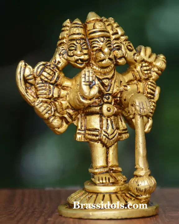 Standing Panchmuki Hanuman With Base - secondary