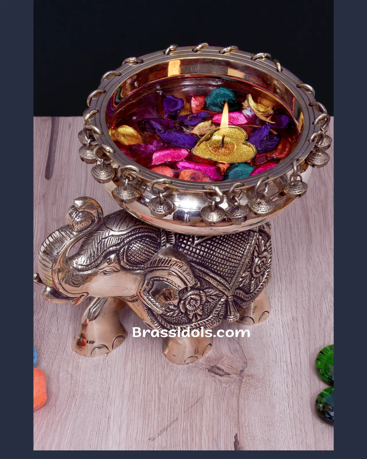 Brass Elephant Urli - secondary