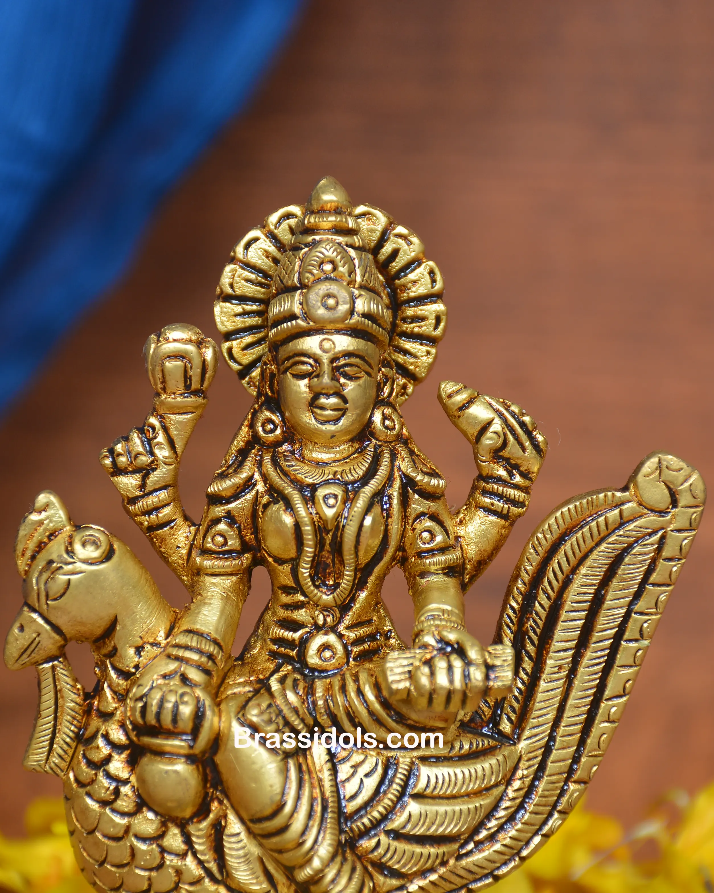 ROUND BASE GAYETRI MAA SITTING ON DUCK - secondary