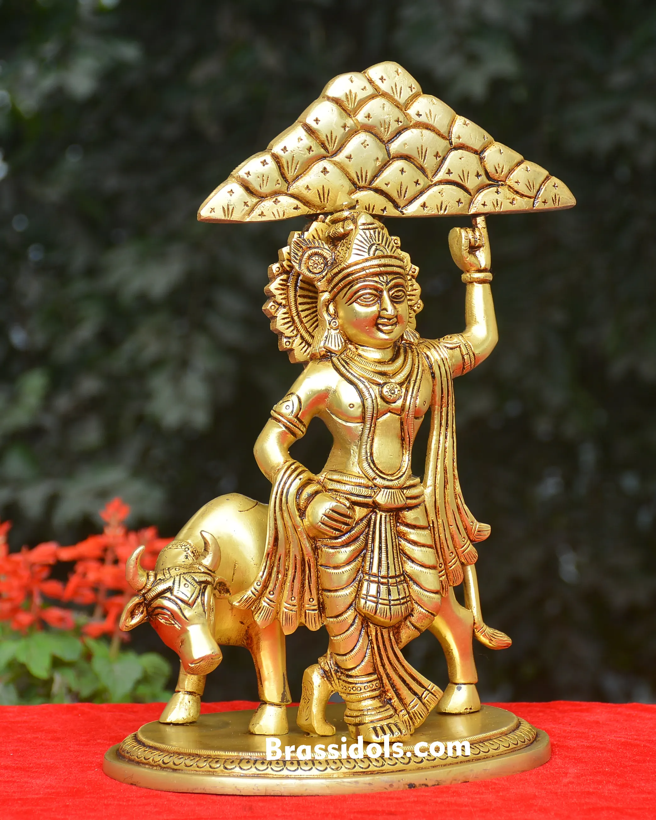 Standing Cow Govardhan Krishna - secondary