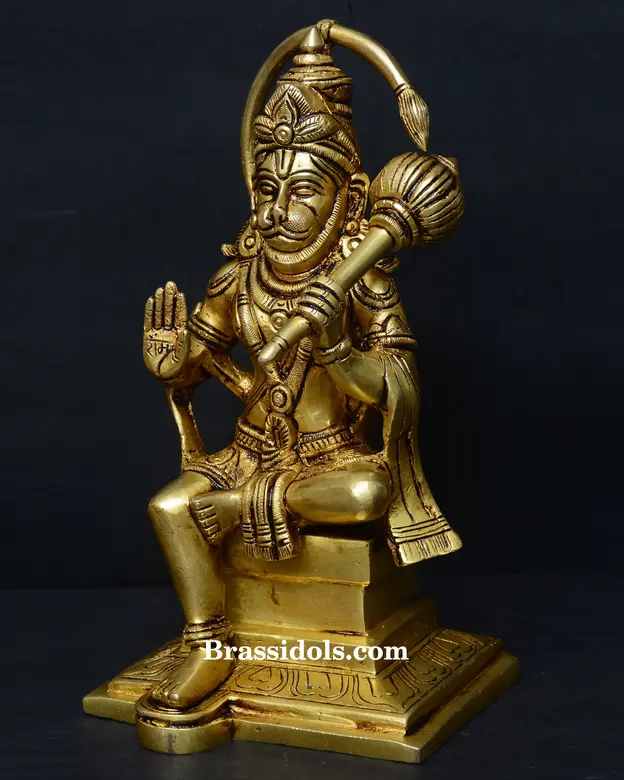 Sitting Hanuman With Base - secondary