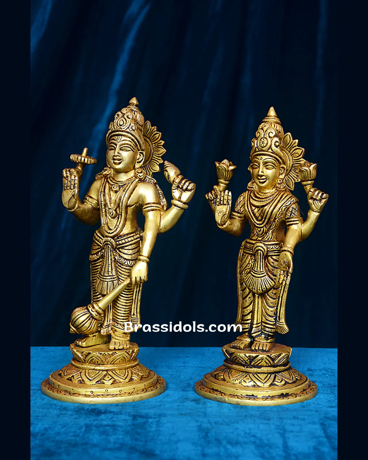 Brass Standing Laxmi Vishnu - secondary