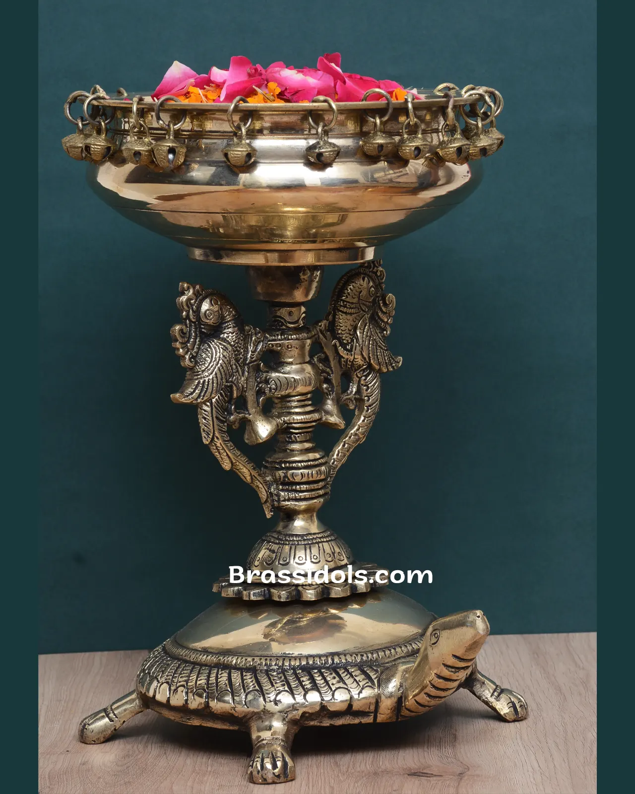 Brass Tortoies Standing Urli - secondary