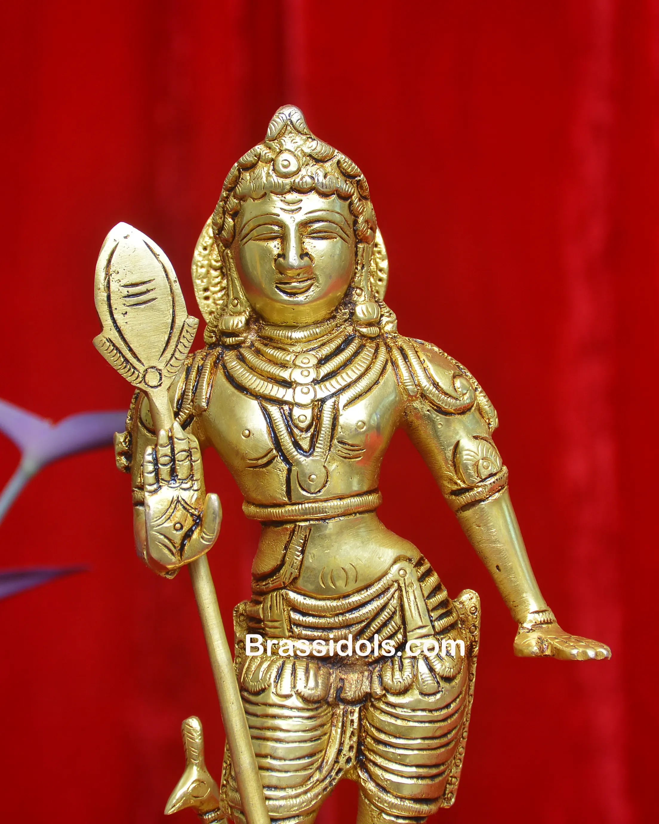 Brass Standing Peacock Murugan 10 inch - secondary