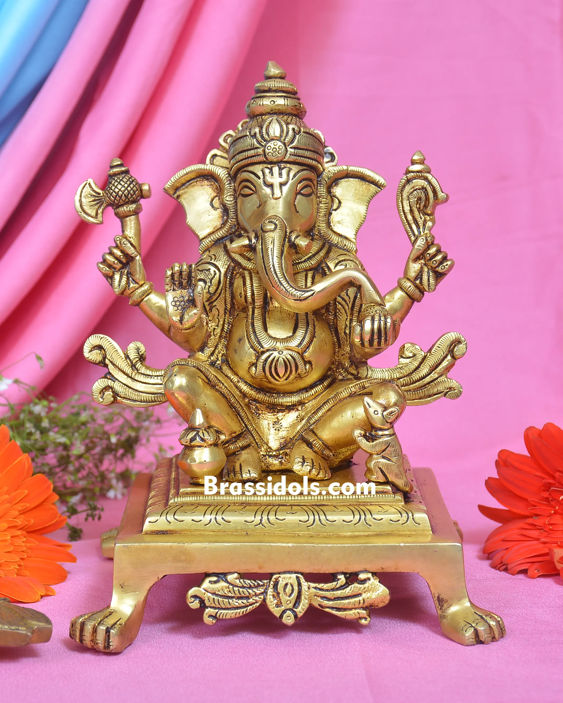 BRASS CHOKI GANESHBrass Idols