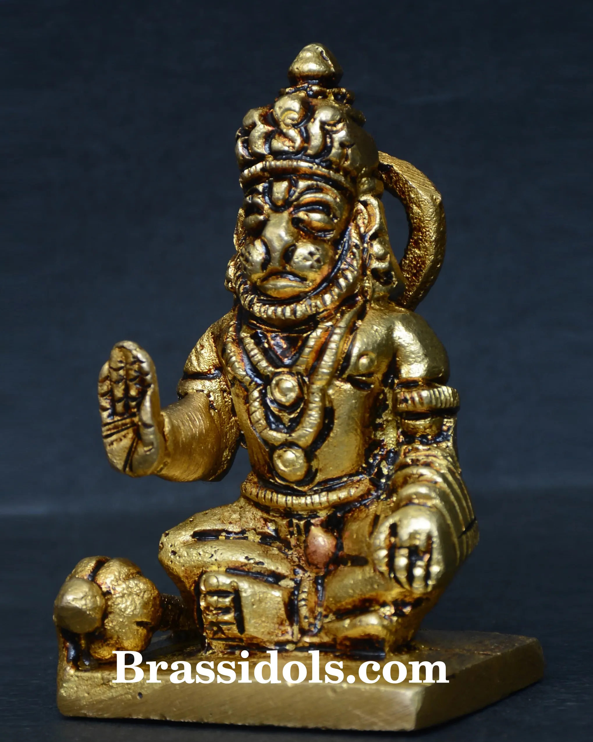 Base with Sitting Hanuman - secondary