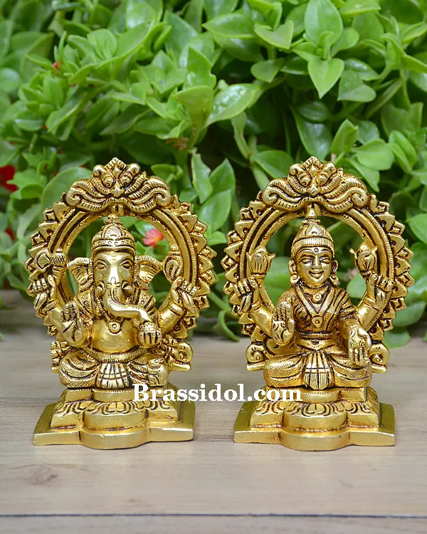 Frame Lakshmi Ganesh With Base