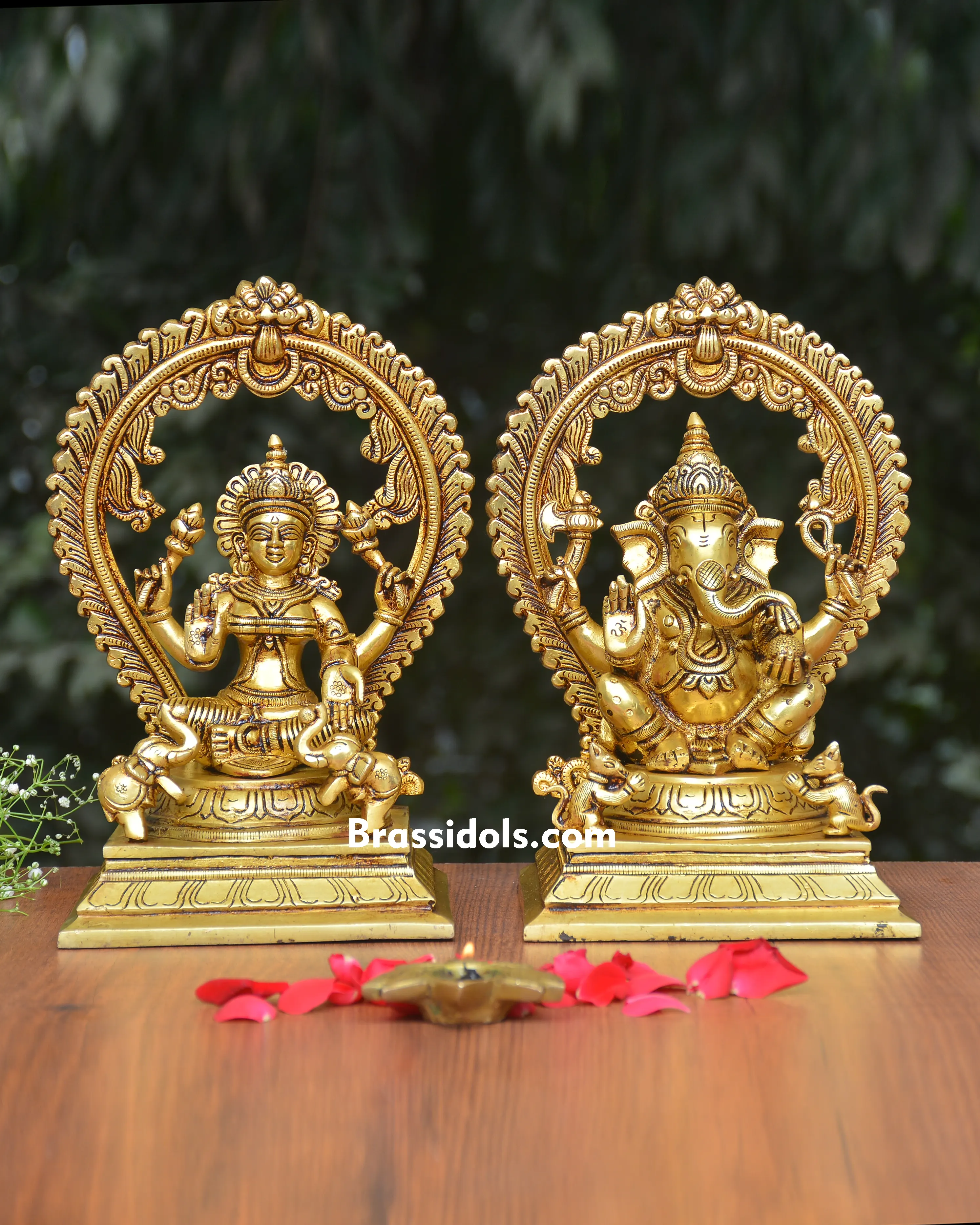 FRAME SITTING LAXMI GANESHBrass Idols