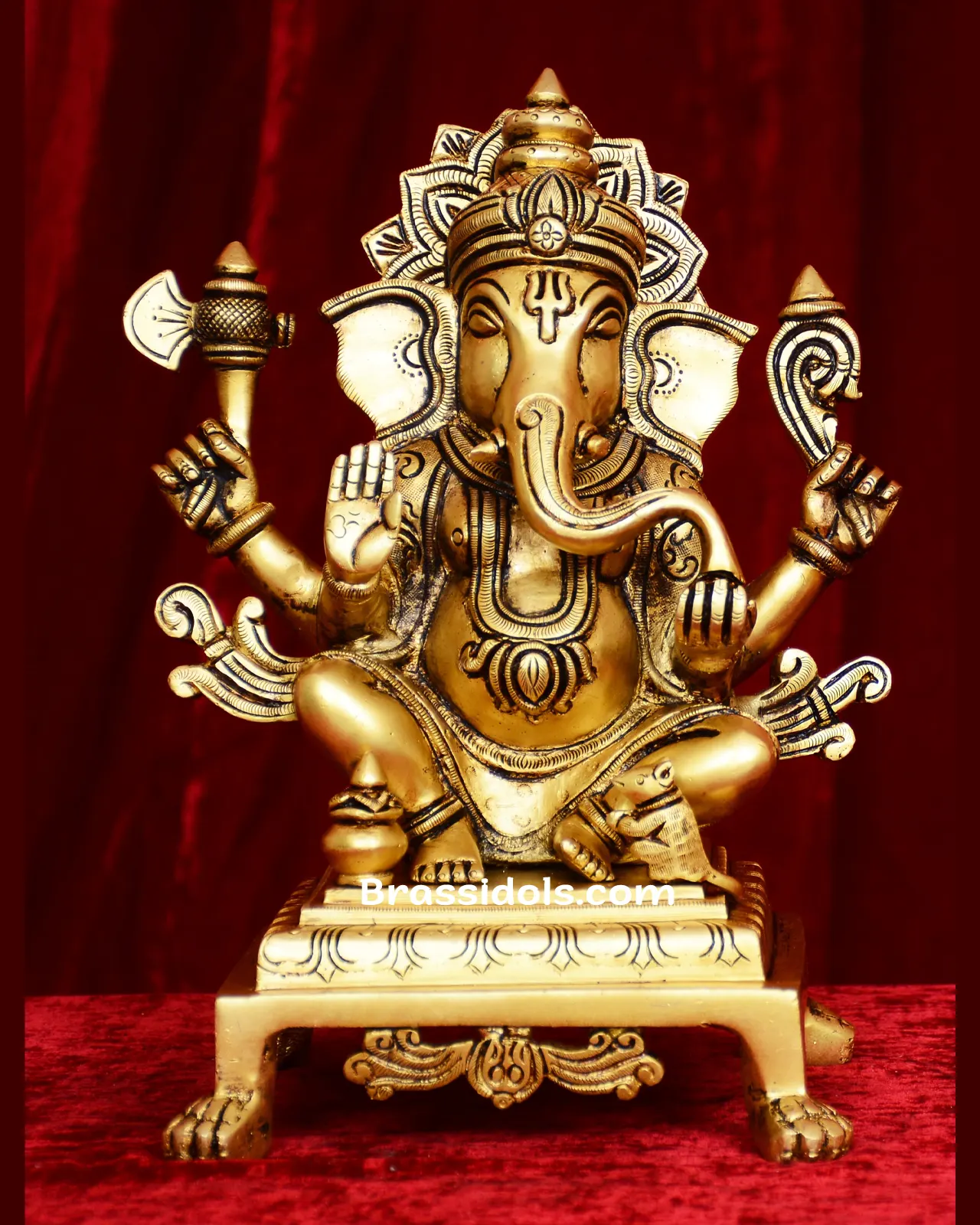 Brass Choki Ganesh Ganesha- 15 inches