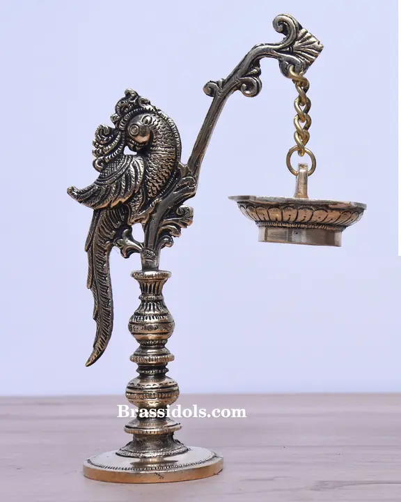 Standing Parrot with diya - secondary