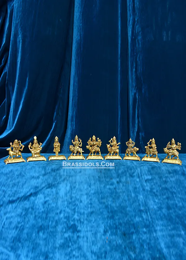 Brass Nav Durga Set 4.5"