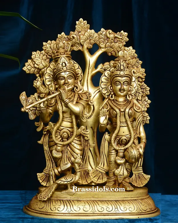 Standing Radha Krishna With Tree