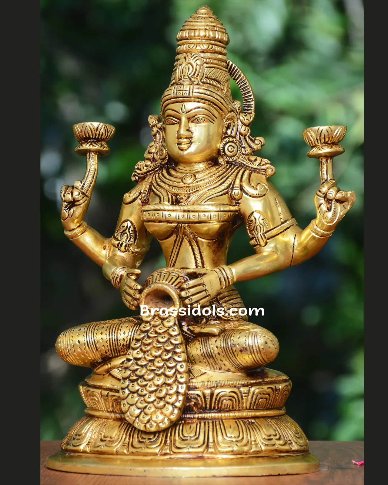 Brass Matka Laxmi Round Base (11 Inch) - secondary