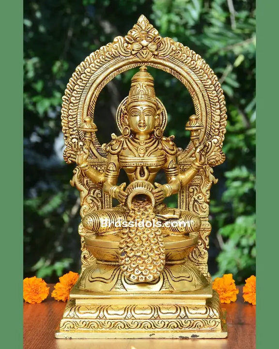 Brass Frame Matka Laxmi