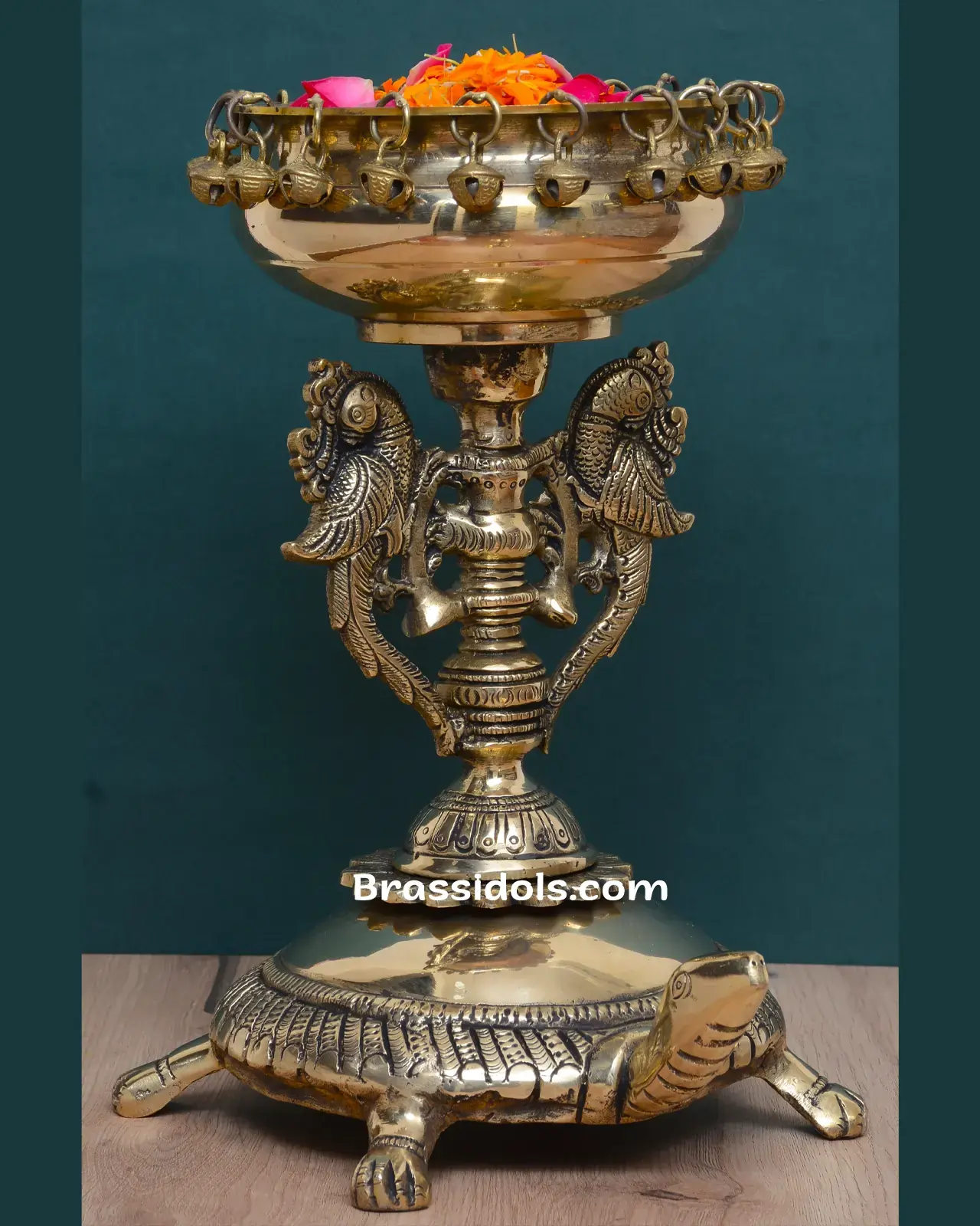 Brass Tortoies Standing Urli - secondary