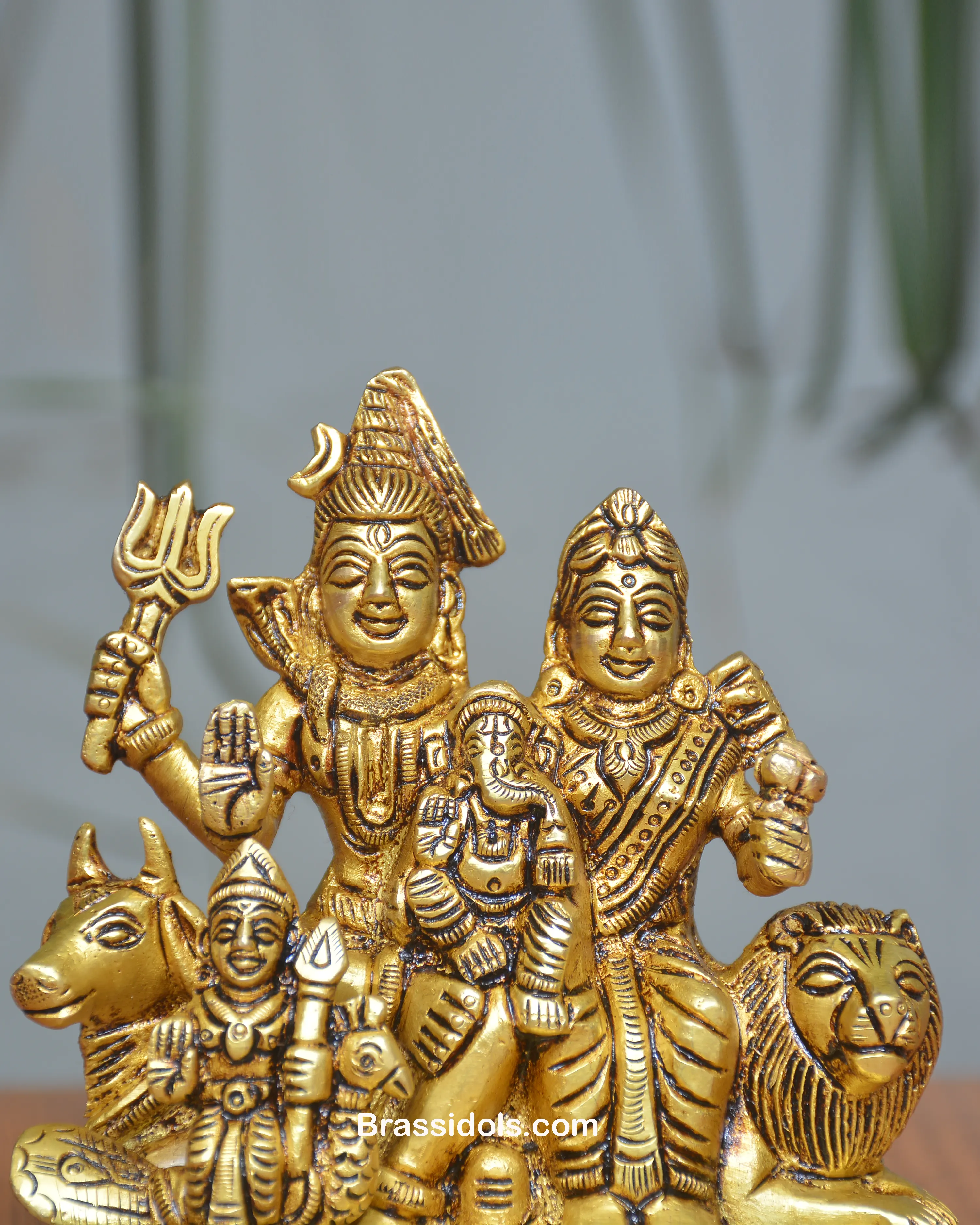 SITTING SHIV FAMILY IDOL - secondary