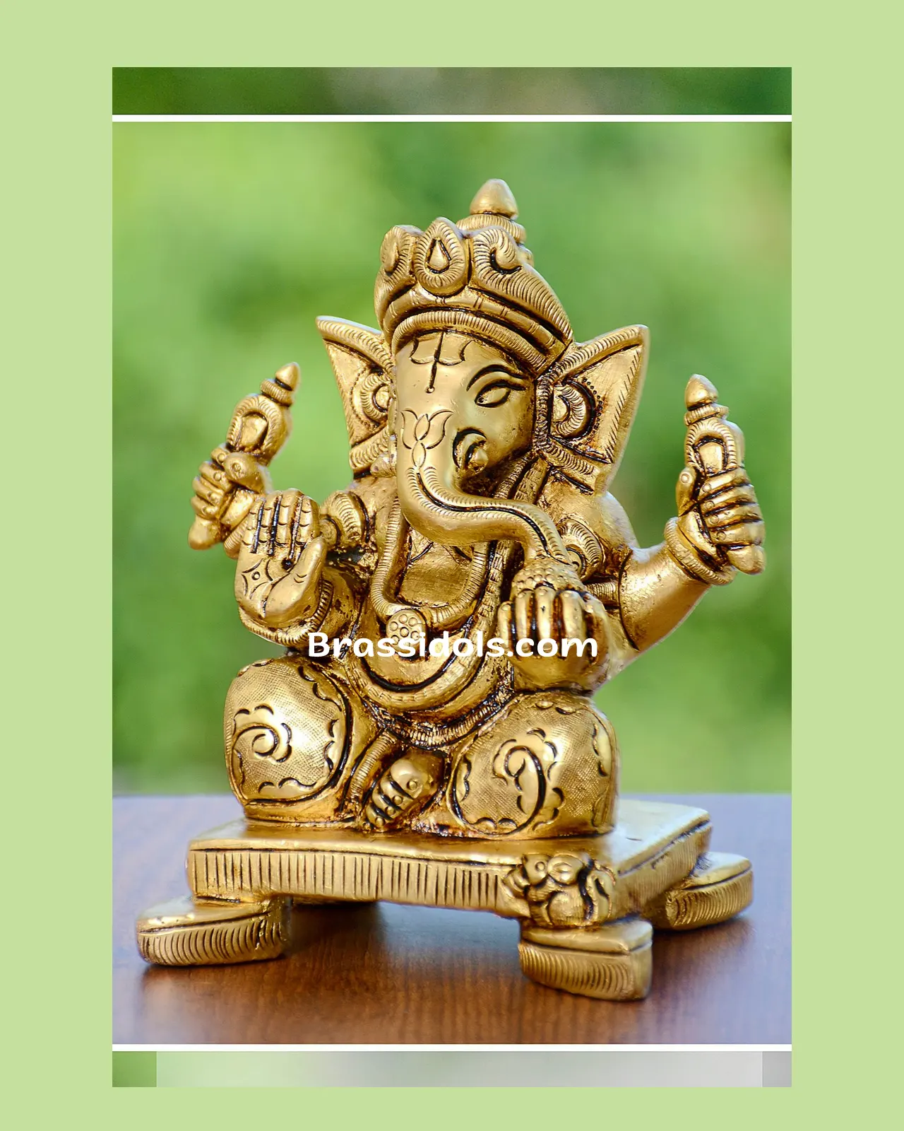 Brass Choki Ganesh 6 inches - secondary